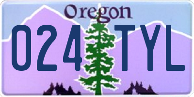 OR license plate 024TYL