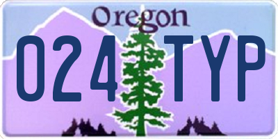 OR license plate 024TYP