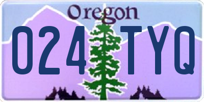 OR license plate 024TYQ