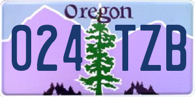 OR license plate 024TZB