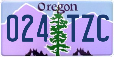 OR license plate 024TZC