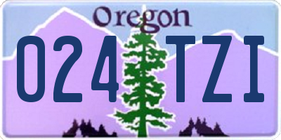 OR license plate 024TZI
