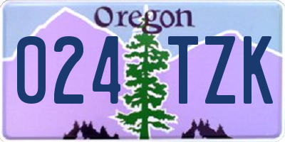 OR license plate 024TZK
