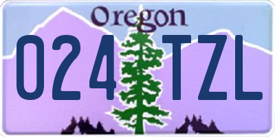 OR license plate 024TZL