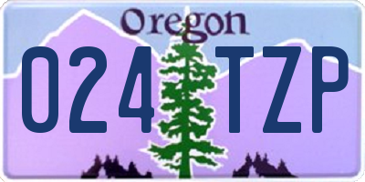 OR license plate 024TZP