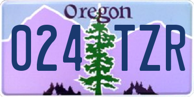 OR license plate 024TZR