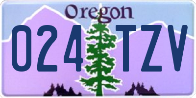 OR license plate 024TZV