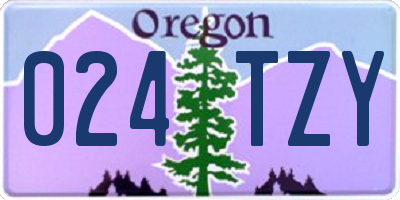 OR license plate 024TZY