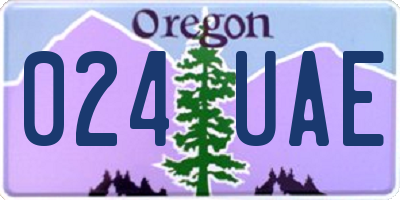 OR license plate 024UAE