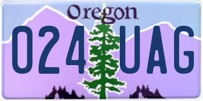 OR license plate 024UAG