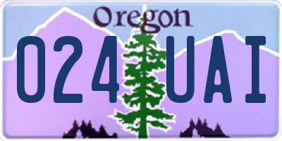 OR license plate 024UAI