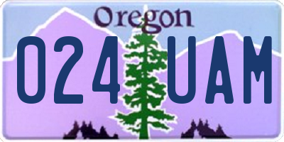 OR license plate 024UAM