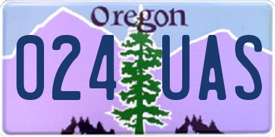 OR license plate 024UAS