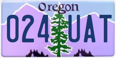 OR license plate 024UAT