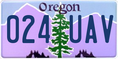 OR license plate 024UAV