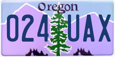 OR license plate 024UAX