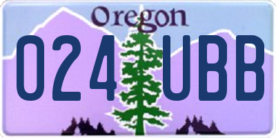 OR license plate 024UBB