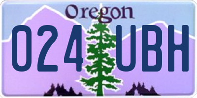 OR license plate 024UBH