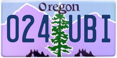 OR license plate 024UBI