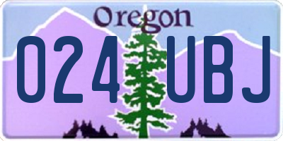 OR license plate 024UBJ
