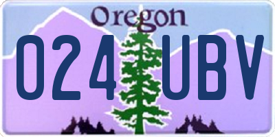 OR license plate 024UBV