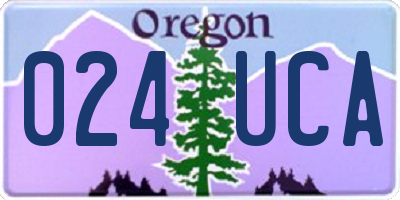 OR license plate 024UCA