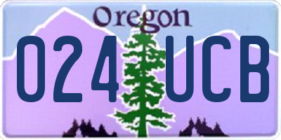 OR license plate 024UCB