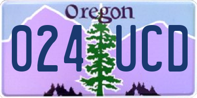 OR license plate 024UCD