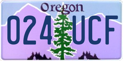 OR license plate 024UCF