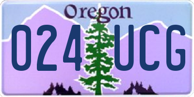 OR license plate 024UCG
