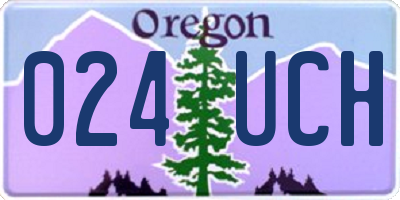 OR license plate 024UCH