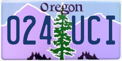 OR license plate 024UCI