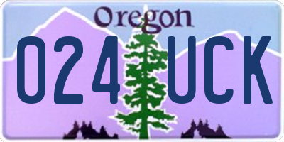 OR license plate 024UCK