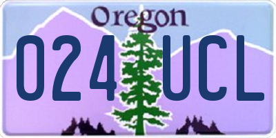 OR license plate 024UCL