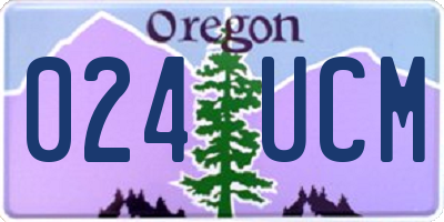 OR license plate 024UCM