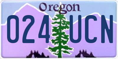 OR license plate 024UCN
