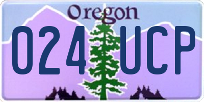 OR license plate 024UCP