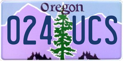OR license plate 024UCS