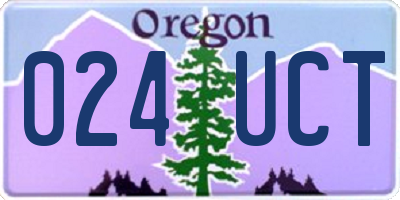 OR license plate 024UCT