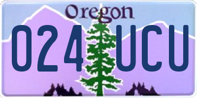 OR license plate 024UCU