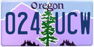 OR license plate 024UCW