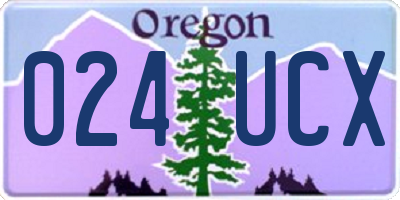 OR license plate 024UCX