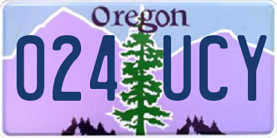 OR license plate 024UCY