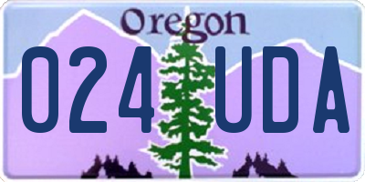 OR license plate 024UDA
