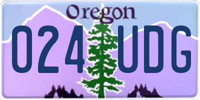OR license plate 024UDG