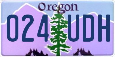 OR license plate 024UDH