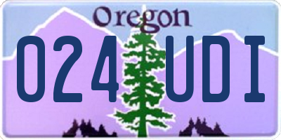 OR license plate 024UDI