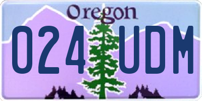 OR license plate 024UDM