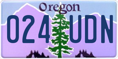 OR license plate 024UDN