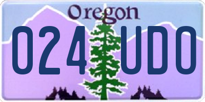 OR license plate 024UDO